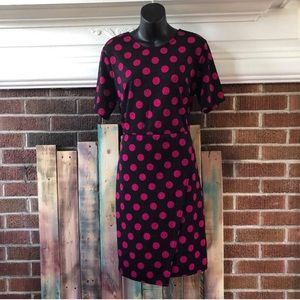 Polka Dot Dress with Front Flap